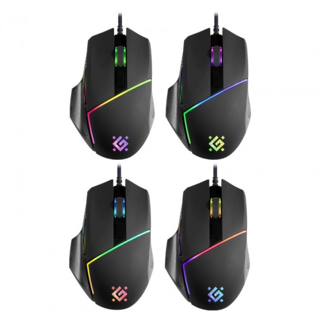 Gaming, optic, wired mouse DEFENDER GM-880L WARFAME 12800dpi 8P RGB