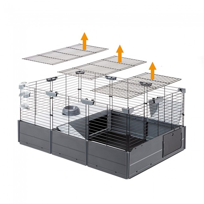 FERPLAST Multipla - Modular cage for rabbit or guinea pig - 107.5 x 72 x 50 cm