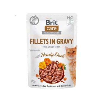 BRIT Care Cat Sterilized Hearty Duck Pouch - wet cat food - 85 g