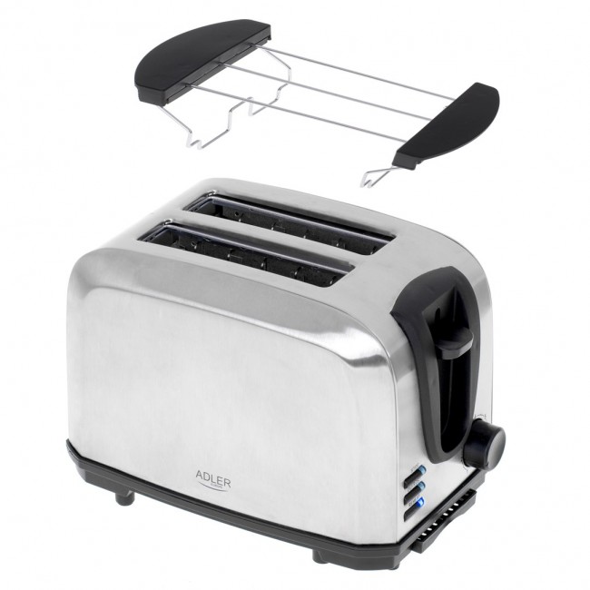 Toaster with roll rack Adler silver AD 3222