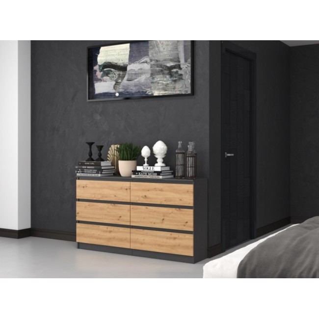 Topeshop M6 140 ANT/ART KPL chest of drawers