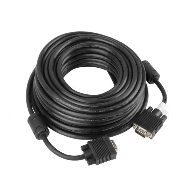 Lanberg CA-VGAC-10CC-0150-B VGA cable 15 m VGA (D-Sub) Black