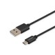 Savio CL-129 USB cable 2 m USB 2.0 USB A USB C Black
