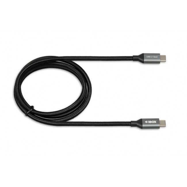 I-BOX USB C/USB C, 1 m USB cable 3.2 Gen 2 (3.1 Gen 2) Black