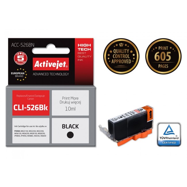 Activejet ACC-526CN Ink cartridge (replacement for Canon CLI-526C Supreme 10 ml cyan)