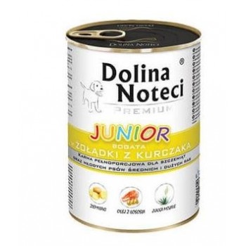 DOLINA NOTECI Premium Junior rich in chicken gizzards - wet food for medium and large breed puppies - 400 g