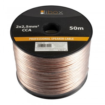 Libox Kabel g o nikowy 2x2,50mm LB0009-50 audio cable 50 m Transparent