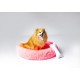 GO GIFT Shaggy pink M - pet bed - 57 x 57 x 10 cm