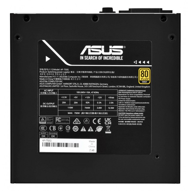 Power supply Asus Prime 750W Gold - bulk