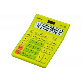 CASIO CALCULATOR OFFICE GR-12C-GN LIME GREEN, 12 DIGIT DISPLAY