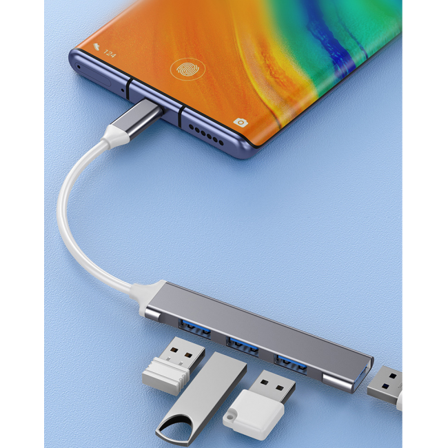 VAKOSS HUB USB-C TC-4125X 1XUSB 3.0 3XUSB 2.0