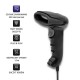 Qoltec 50866 Laser barcode reader 1D | CCD | USB | Black