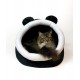 GO GIFT cat bed - black and white - 40x45x34 cm