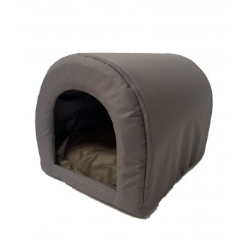 GO GIFT Dog and cat cave bed - taupe - 40 x 33 x 29 cm