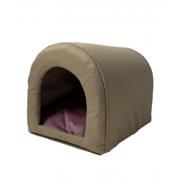 GO GIFT Dog and cat cave bed - camel - 40 x 33 x 29 cm