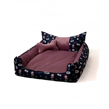 GO GIFT Dog and cat bed XXL - pink - 110x90x18 cm
