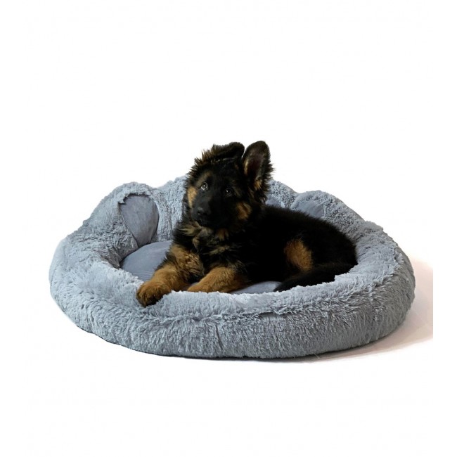 GO GIFT Dog and cat bed L - grey - 55x55 cm