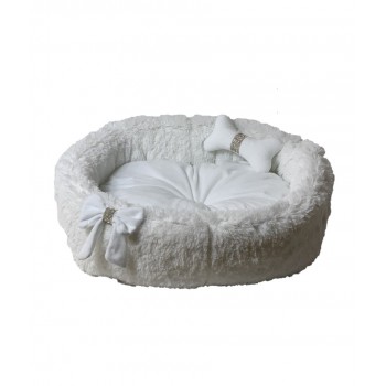 GO GIFT Cocard white L - pet bed - 55 x 52 x 18 cm
