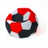 Sako bag pouffe ball white-black-red XXL 140 cm