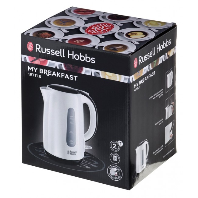Russell Hobbs 25070-70 electric kettle 1.7 L 2200 W Black, White