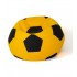 Soccer Sako bag pouffe yellow-black XL 120 cm