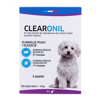 FRANCODEX Clearonil Small breed - anti-parasite drops for dogs - 3 x 67 mg