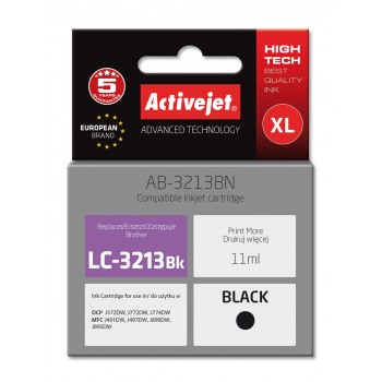 Activejet AB-3213BN Ink Cartridge (replacement for Brother LC3213BK Supreme 11 ml black)