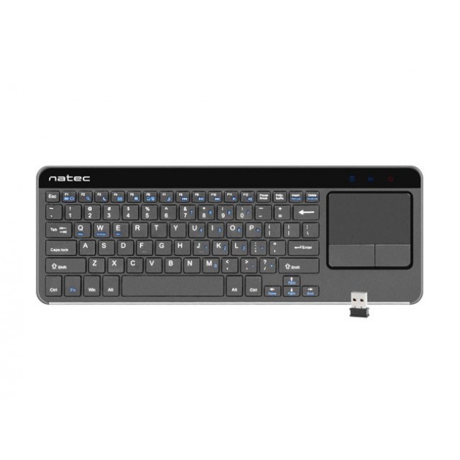 Natec Wireless Keyboard TURBOT with touchpad for SMART TV,X-Scissors, black