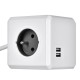 Allocacoc PowerCube Extended USB E(FR), 1.5m power extension 4 AC outlet(s)