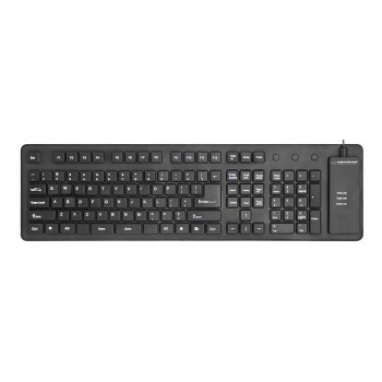 Esperanza EK140 Silicone USB QWERTY Keyboard Black