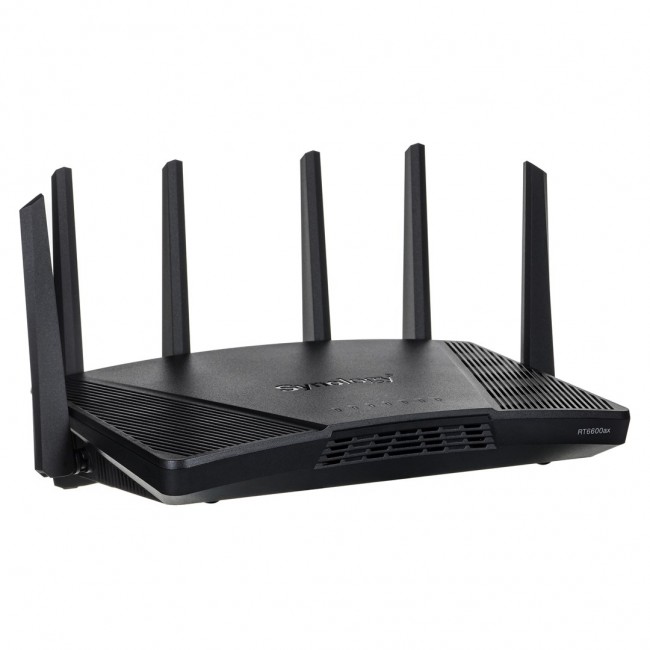 Synology RT6600ax Router WiFi6 1xWAN 3xGbE 1x2.5Gb wireless router Tri-band (2.4 GHz / 5 GHz / 5 GHz) Black