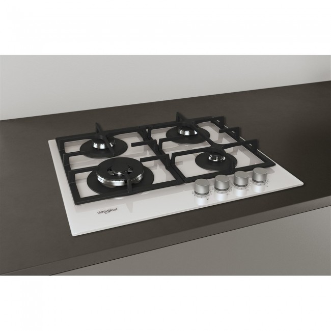 Whirlpool AKTL629/WH hob White Built-in 59 cm Gas 4 zone(s)