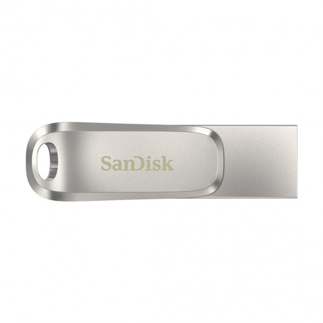 SanDisk Ultra Dual Drive Luxe USB flash drive 128 GB 3.2 Gen 1 (3.1 Gen 1) Stainless steel