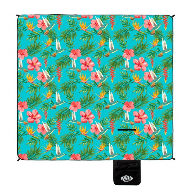 NILS CAMP picnic blanket NC8019 hummingbird 200 x 200 cm