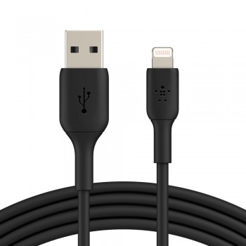 BELKIN PVC USB CABLE USB-A - LIGHTNING, 1M, BLK