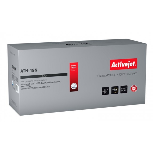 Activejet ATH-49N Toner (replacement for HP 49A Q5949A, Canon CRG-708 Supreme 3200 pages black)