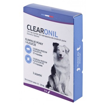 FRANCODEX Clearonil Medium breed - anti-parasite drops for dogs - 3 x 134 mg
