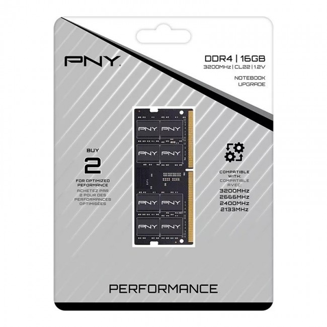 Computer memory PNY MN16GSD43200-SI RAM module 16GB DDR4 SODIMM 3200MHZ