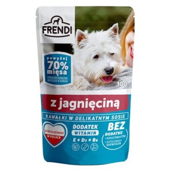 FRENDI Pieces in a delicate sauce with lamb - Wet dog food - 100 g