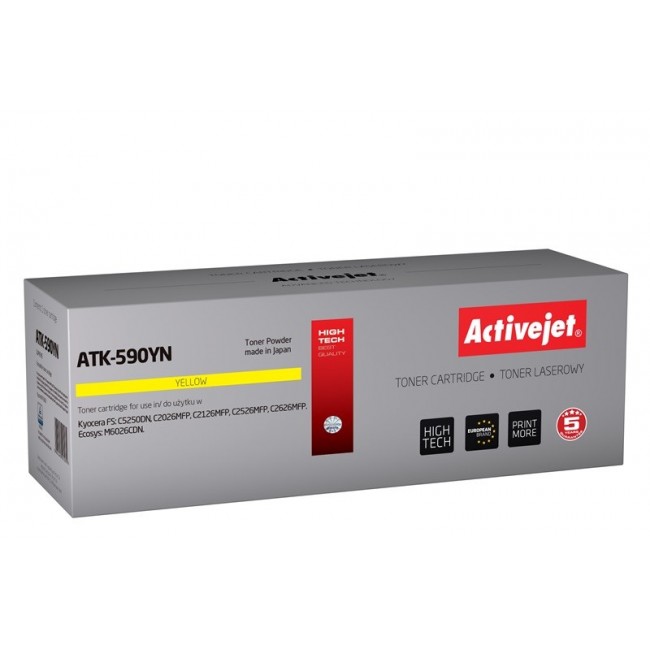 Activejet ATK-590YN Toner (replacement for Kyocera TK-590Y Supreme 5000 pages yellow)