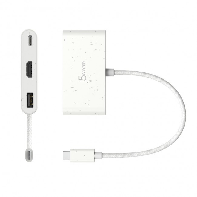 j5create JCA379EW - USB-C to HDMI & USB Type-A with Power Delivery