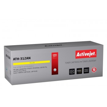 Activejet ATH-312AN Toner (replacement for Canon, HP 126A CRG-729Y, CE312A Premium 1000 pages yellow)