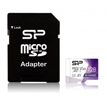 Silicon Power Superior Pro Colorful memory card 128 GB MicroSDXC Class 10 UHS-I + SD adapter (SP128GBSTXDU3V20AB)