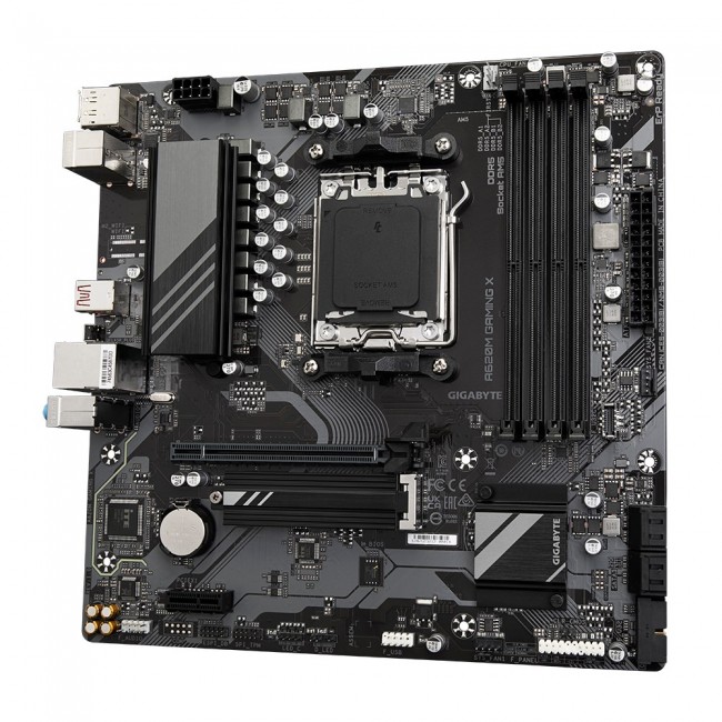 Gigabyte A620M GAMING X Motherboard - Supports AMD Ryzen 8000 CPUs, 8+2+1 Phases Digital VRM, up to 8000MHz DDR5 (OC), 1xPCIe 4.0 M.2, GbE LAN, USB 3.2 Gen 2