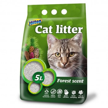 HILTON bentonite clumping forest cat litter - 5 l