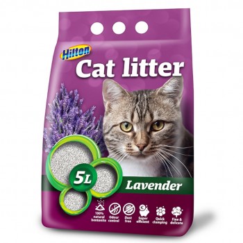 HILTON bentonite lavender clumping cat litter - 5 l
