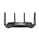 ASUS DSL-AC88U wireless router Gigabit Ethernet Dual-band (2.4 GHz / 5 GHz) Black, Red