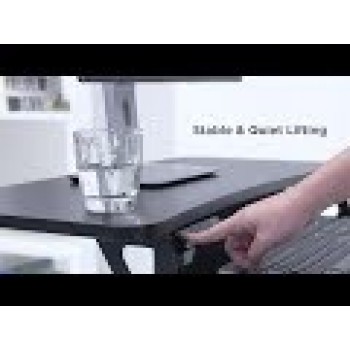 Maclean MC-835 Portable Desk Electric Height Adjustable 72 -122cm max. 37 kg Control Panel Sit Stand Work Station