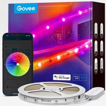 Govee RGBIC Wi-Fi + Bluetooth LED Strip Lights With Protective Coating Smart strip light White Wi-Fi/Bluetooth