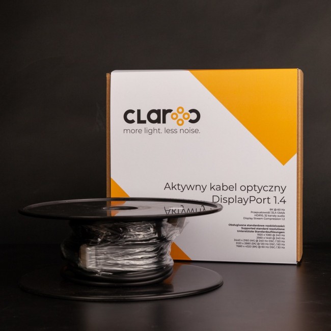 CLAROC-DP-14-30M Claroc DisplayPort 1.4 AOC optical cable, 8K, 30 m